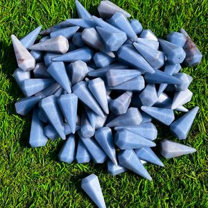 Péndulo de Cristal de Angelita Natural, Pulido a Mano, Gema Azul para Radiestesia, Meditación, Reiki, Sanación Energética de Chakras, Chakralume - Product Image 2