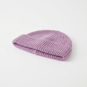 Wholesale custom 2026 Unisex Ribbed Knit Beanie <b>Hat</b> Solid Color Purple Winter Casual Cap for Adults 56-58CM Head Circumference - Product Image 2