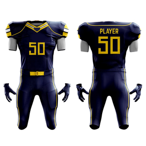 Uniforme de football américain personnalisé pour hommes, femmes et jeunes, nom et numéro d'équipe personnalisés, respirant, taille plus, pour le sport, l'entraînement universitaire - Product Image 4