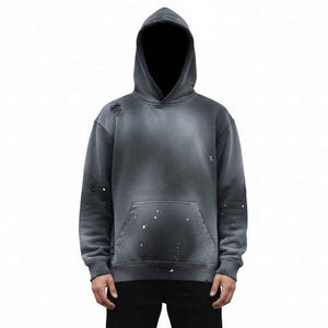 Hoodies tendance délavés à l'acide, teints en pièce, effet vintage, en coton biologique durable, hoodies vierges délavés à l'acide, vêtements - Product Image 3