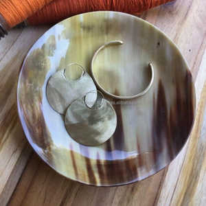 Ensemble de bols de service en corne naturelle d'agate de marque de haute qualité bols de rasage ronds polis fabriqués à la main pour la maison hôtel Restaurant Koi - Product Image 3