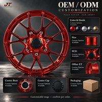 Jantes forgées multi-rayons en maille de 18 à 22 pouces, rouge bonbon chromé, 5x112 5x114.3 VIW-164 pour BMW Audi Mercedes-Benz