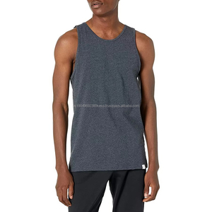 Débardeur en coton pour homme personnalisable, col rond, confortable, de qualité, respirant, ample, sans manches, t-shirt, veste, tricot, style décontracté - Product Image 1