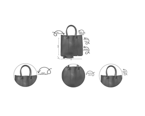Sac fourre-tout en cuir véritable de haute qualité pour femmes, fermeture à glissière, imperméable, broderie personnalisable, couleurs et tailles variées, mode Velano - Product Image 4