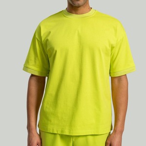 T-shirts surdimensionnés pour hommes en jersey de coton/bambou, personnalisables avec impression sérigraphique, taille plus, épaules tombantes, votre propre design - Product Image 6