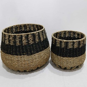 Juego de Macetas Grandes Rústicas de Hierba Marina para Interiores, Porta Plantas, Macetas para Decoración del Hogar - Product Image 5