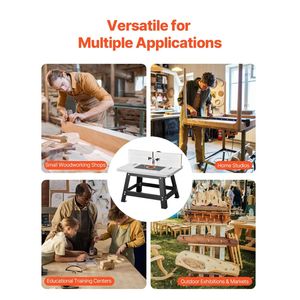 Tavolo per Fresatrice da Banco con Guida Regolabile 24 x 15,7 Pollici, Base in Metallo Robusta, Piano in MDF da 2-1/2 Pollici per Fresatura del Legno - Product Image 6