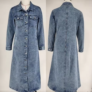 Chaqueta Vaquera Personalizada de Alta Calidad para Mujer, Transpirable, Estilo Urbano, Otoño Invierno, Manga Larga, Cierre de Botón, Poliéster - Product Image 2