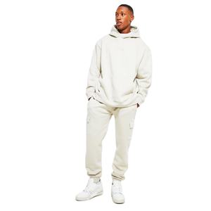 Conjuntos de deporte al aire libre para hombre, ropa deportiva para gimnasio, chándal de entrenamiento y trote, chándal de dos piezas con capucha - Product Image 1