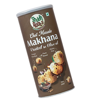 Makhana Tostato Biologico Premium con Chat Masala |   Snack Salutare di Noci Fox ad Alto Contenuto Proteico e Basso Contenuto di Grassi, Pronto da Mangiare, Ideale per Spuntini Sera