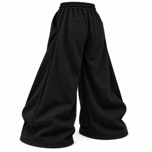 Pantalones Capri de Pierna Ancha para Hombre, Color Sólido, con Cintura Ajustable con Cordón y Bolsillos, Estilo Casual, Tela de Algodón Transpirable - Product Image 6