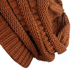 Gorro Unisex de Acrílico, Color Sólido, Tejido Acanalado, Gorro de Invierno de Estilo Casual para Adultos, Circunferencia de Cabeza de 56-58 cm - Product Image 4