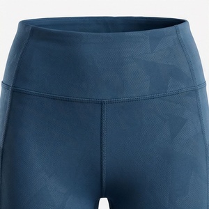 Leggings de Cintura Alta para Mujer, Color Azul Sólido, Deportivos, Elásticos, Transpirables, Cómodos, de Punto, con Bolsillos - Product Image 4