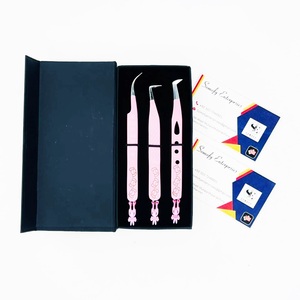Pince à épiler professionnelle Somely Enterprises pour cils, en acier inoxydable, pointe lisse, ensemble de précision, boîte personnalisée avec logo, 10 mm, durable, parfaite - Product Image 5
