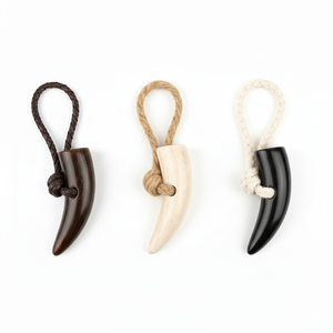 Botones de cuerno de búfalo hechos a mano, ecológicos, pulidos, ovalados, rústicos, artesanía natural, decoración del hogar, botones de presión, negro, marrón, beige - Product Image 4