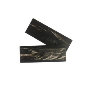 Escamas de cuerno de búfalo negro, mango de cuchillo de alto contraste, material de cuerno rayado para cuchillos, ementas de mango para cuchillos de caza - Product Image 6