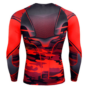 Rashguard à manches longues de haute qualité et écologique pour hommes - Protection UV, séchage rapide, anti-frottement - Tissu polyester/nylon pour le sport - Product Image 4