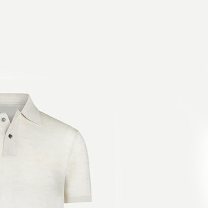 Polo en coton blanc tricoté personnalisé pour hommes, manches courtes, style décontracté, couleur unie, teinture unie, vente en gros - Product Image 4