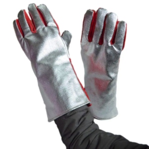 Guantes de Seguridad Industriales de Cuero y Fibra de Aluminio Resistentes al Calor Extremo, para Bomberos y Soldadura, con Certificación CE - Product Image 5