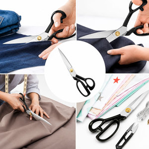 Heavy Duty Tailor <b>Scissors</b> with Thread Snipper Sharp Stainless Steel Fabric Shears for <b>Sewing</b> and Leather Cutting - Product Image 5