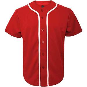 2026 Men's Baseball Jersey Breathable <b>Polyester</b> Plain Button <b>Shirts</b> Plus Size Short Team Sports Uniforms for Sublimation - Product Image 5