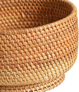 Rattan <b>Bread</b> <b>Basket</b> Handwoven Natural Serving <b>Basket</b> for Bakery Display Kitchen Use Restaurant Service - Product Image 2