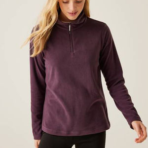 Prix d'usine Sweat-shirt à demi-zip pour femme Marble Canyon avec poches kangourou, poignets et ourlet côtelés, Sweat à capuche de sport pour femme - Product Image 1