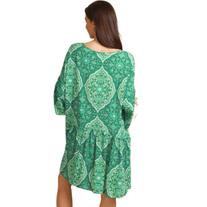 Mini vestido estampado para mujer, cómodo para el uso diario - Product Image 4