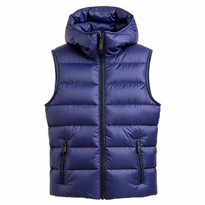 Men's Winter Lightweight Down <b>Jacket</b> Padded Puffer Vest with Zip-up <b>Quilted</b> Outwear Embroidered <b>Pattern</b> Solid <b>Pattern</b> Men vest - Product Image 6