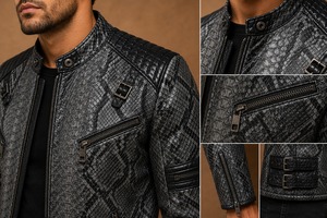 Vestes en cuir Avirex sur mesure OEM ODM de haute qualité, vente en gros, étiquette privée personnalisée, design premium ajustable, noir - Product Image 5
