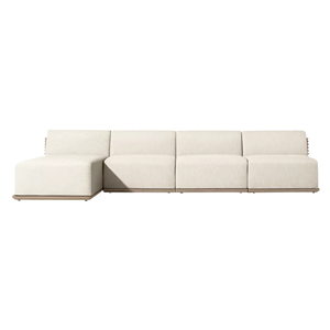 Ensemble de canapés modulaires d'extérieur modernes, luxe, en teck, durables, confortables, salon de jardin contemporain, meubles de jardin - Product Image 2
