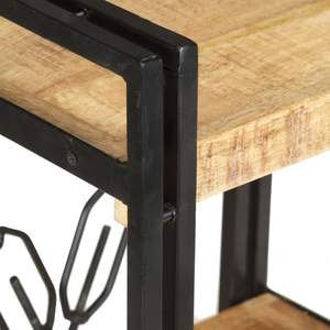 Bibliothèque en bois naturel grainé de couleur noire - Product Image 3