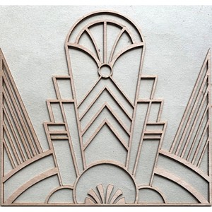 Art Deco Style Wall Shelf in Mango Wood - Wholesale from India - Product Image 4