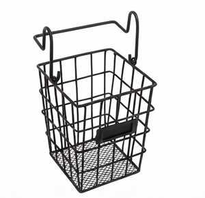 Metal Wire Vertical Shape Storage <b>Basket</b> With Handles Simple Multi Purpose Neatening Container - Product Image 6