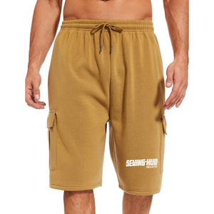 Shorts en molleton de coton pour homme, look élégant, pas cher, personnalisés, nouveau design, tissu doux au toucher, 100% coton. - Product Image 1
