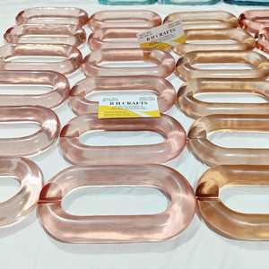 Eslabones de Cadena de Resina Personalizados para Decoración del Hogar - Tema de Amor, Tamaño Grande, Transparentes y Multicolores - Product Image 5