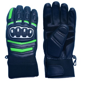 Guantes de Motocicleta Unisex de Cuero con Dedos Completos, Cierre de Gancho y Bucle, Protección Impermeable para Nudillos Duros, para Invierno y Actividades al Aire Libre - Product Image 1
