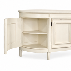 Luxury French Traditional Solid Mahogany Wood <b>Sideboard</b> with 4 Doors <b>Storage</b> Cabinet for Living Room & Dining - Product Image 3