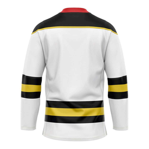 Camiseta de Hockey sobre Hielo Sublimada Personalizada, Transpirable, de Secado Rápido, Uniforme de Equipo, Logotipo OEM Impreso, Venta al Por Mayor - Product Image 6