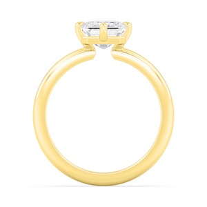 Anillo de compromiso geométrico de oro rosa de 10K con esmeralda y diamante cultivado en laboratorio de 3.02 quilates, joyería nupcial contemporánea y llamativa para ocasiones especiales. - Product Image 6