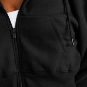 Sweat-shirt à capuche zippé tendance pour femme, coupe oversize décontractée, en polaire douce, à manches longues, coupe ample, pour l'hiver et le style urbain - Product Image 6