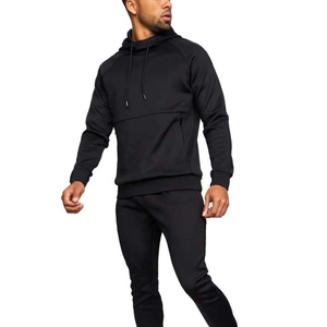 <b>Men's</b> Hooded <b>Sweatshirt</b> <b>Grey</b> Raglan Sleeve Fleece Slim Fit Casual Pullover With Pocket Autumn Wear - Product Image 5