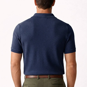 Camisa de Golf de Alta Calidad, Corte Clásico, 100% Algodón Tejido, Color Liso, Transpirable, con Logotipo Bordado Personalizado para Uso Empresarial - Product Image 4