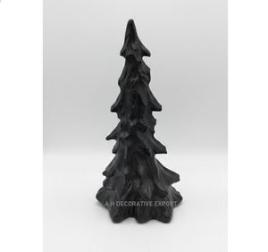 Sculpture de sapin de Noël en or de luxe |   Objet en métal et pin élégant pour la table des fêtes |   Décoration dorée scintillante pour la maison - Product Image 5