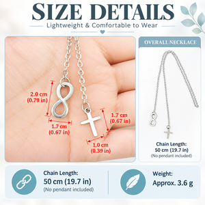 Collar con Colgante de Cruz Infinita para Mujer, Joyería Minimalista de Fe, Cadena de Oro y Plata, Regalo Cristiano - Product Image 6