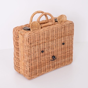 Valise de voyage rétro légère en rotin écologique pour enfants, valise de petite taille de qualité supérieure, prête pour l'exportation - Product Image 3