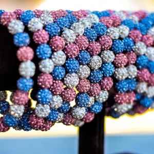 Conjunto de Pulseras Brillantes Jack and Jill, Pulseras Elásticas Apilables con Cuentas de Cristal, Joyería de Moda Brillante para Mujeres y Niñas - Product Image 2