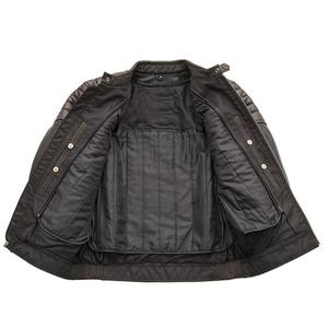 Chaqueta de moto de cuero genuino para hombre, a prueba de viento y de talla grande para ciclismo de carreras de verano e invierno, novedad - Product Image 5