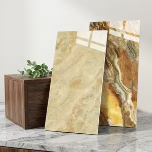 Carreaux de sol en porcelaine moderne haute brillance avec finition imitation pierre pour usage mural intérieur dans les salles de bain - Product Image 4