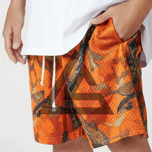 Nouveau design, short de basketball en maille 100% respirant, style streetwear, personnalisable, double ligne, avec cordon de serrage, couleur unie, idéal pour l'été - Product Image 3